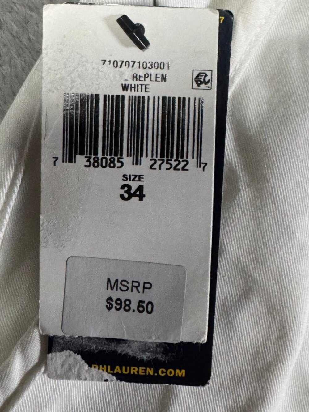 Polo Ralph Lauren Shorts Mens 34 White RELAXED Fit 10 Chino $99 - Picture 3 of 11